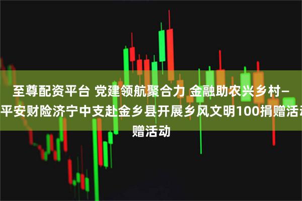 至尊配资平台 党建领航聚合力 金融助农兴乡村——平安财险济宁中支赴金乡县开展乡风文明100捐赠活动